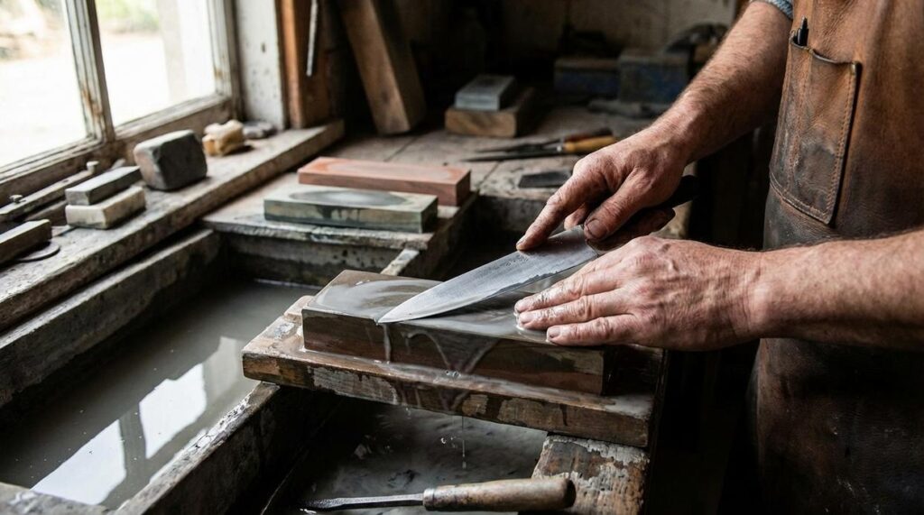 Whetstone Sharpening
